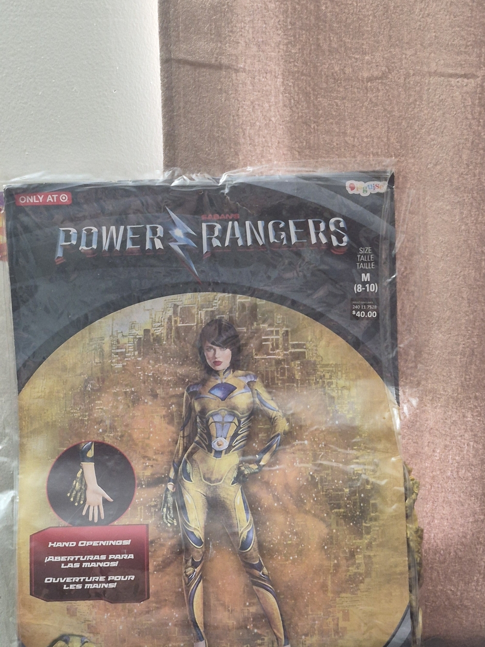 Power Ranger Yellow Ranger Adult Costume - Yellow Size Medium 8-10